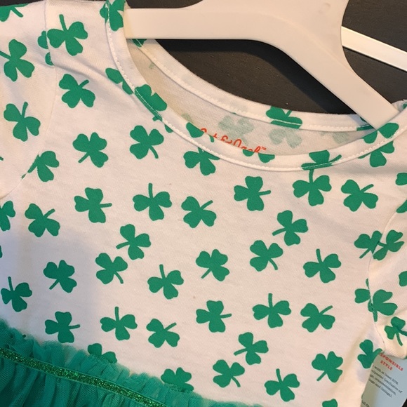 Cat & Jack Girls Tulle Short Sleeve St. Patrick’s Day Dress - Picture 3 of 12
